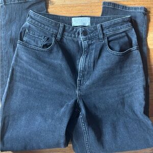 Everlane Women’s Size 27 The Curvy Cheeky Ankle Jean Organic Cotton Black Denim